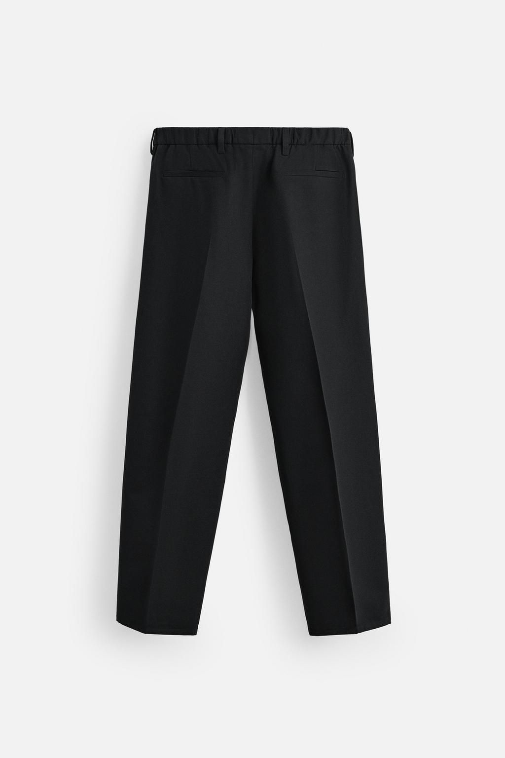 COTTON/WOOL PLEATED TROUSERS - Zara фото 8