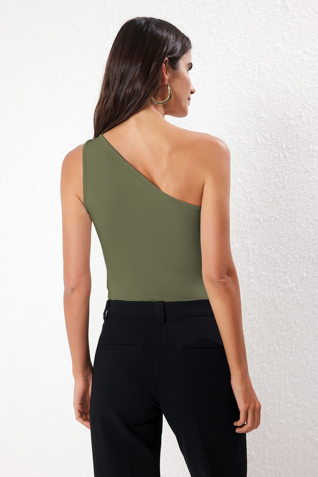 TRENDYOLMILLA Siyah Tokal? Aksesuar Detayl? Fitted/Vucuda Oturan C?tc?tl? Esnek Orme Body TWOSS25BD00001  фото 4