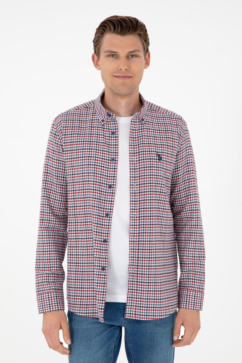 Мужская рубашка Saks с длинным рукавом Неожиданная скидка в корзине - U.s. polo assn фото 3