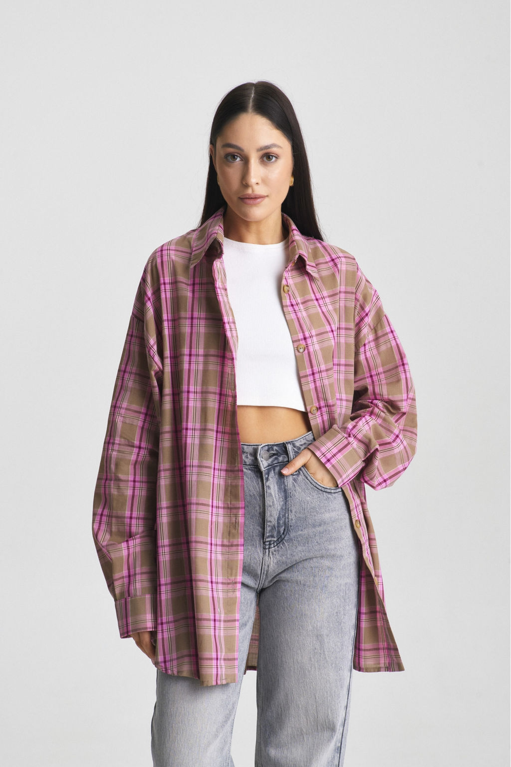Рубашка Summer Pink&Brown - Erist store фото 3