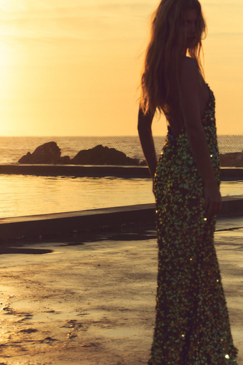 SEQUINNED MIDI DRESS - Zara фото 8
