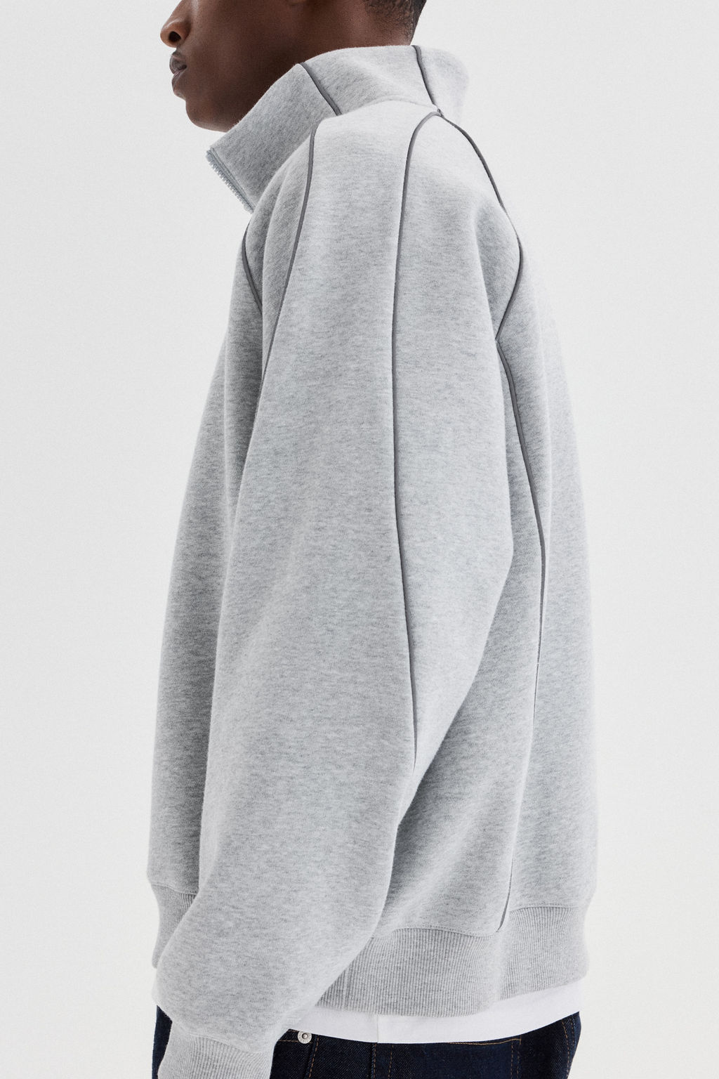 Sudadera con media cremallera Loose Fit - H&m фото 6