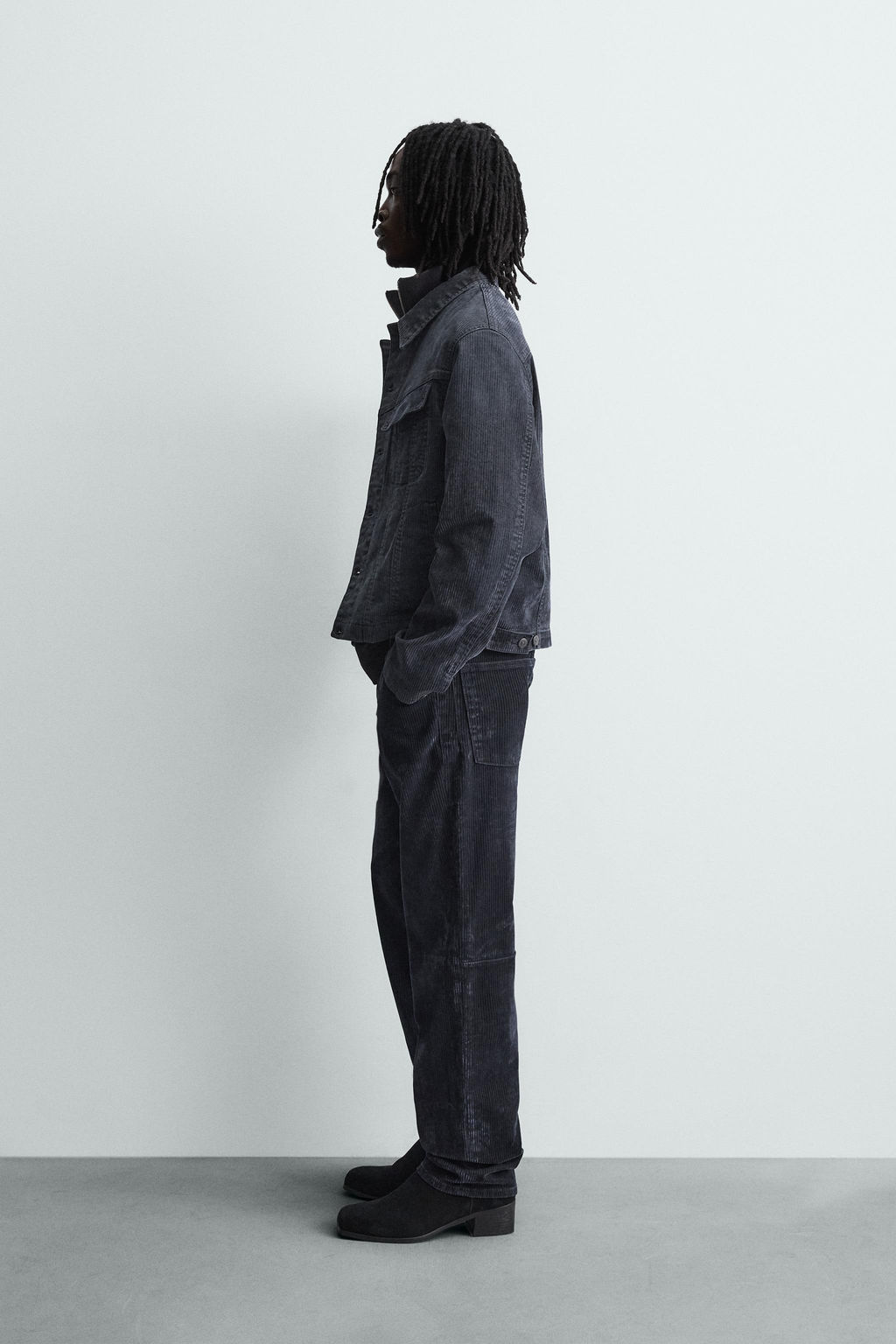 CROPPED FIT CORDUROY JACKET - Zara фото 4