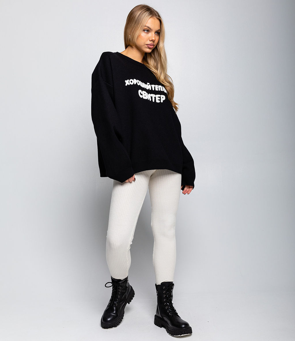 Джемпер #БШ2892, чёрный - Dommod фото 4