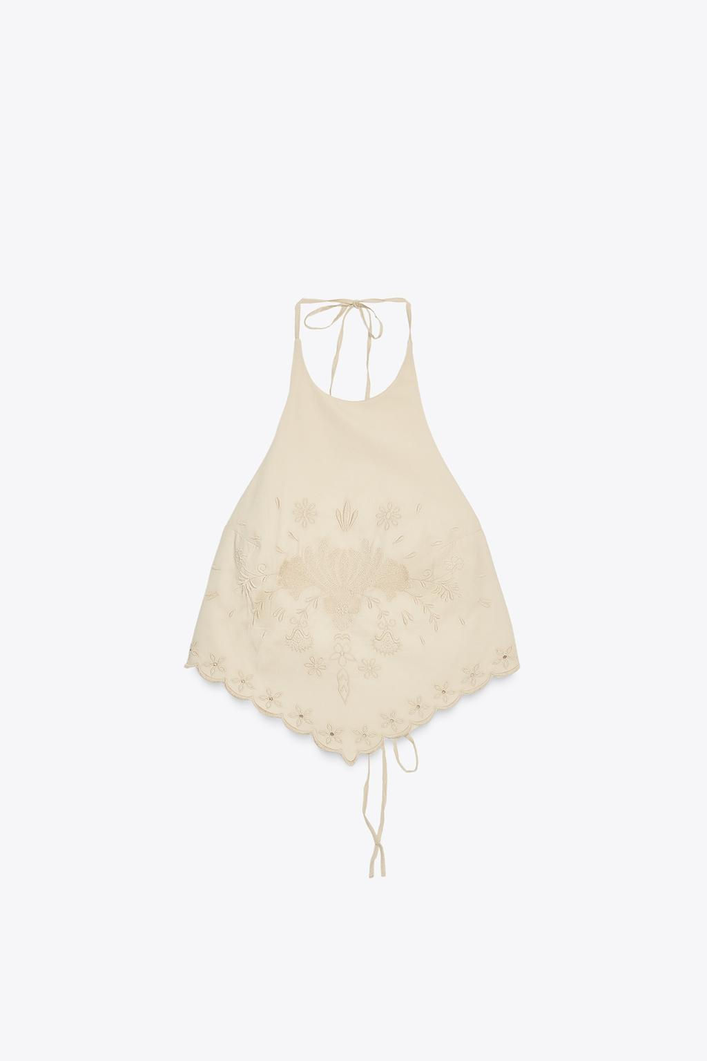 EMBROIDERED POPLIN TOP - Zara фото 3