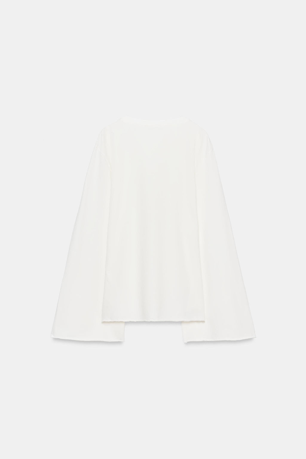 CAMISETA MANGA LARGA ALGOD?N / Blanco - Zara фото 6