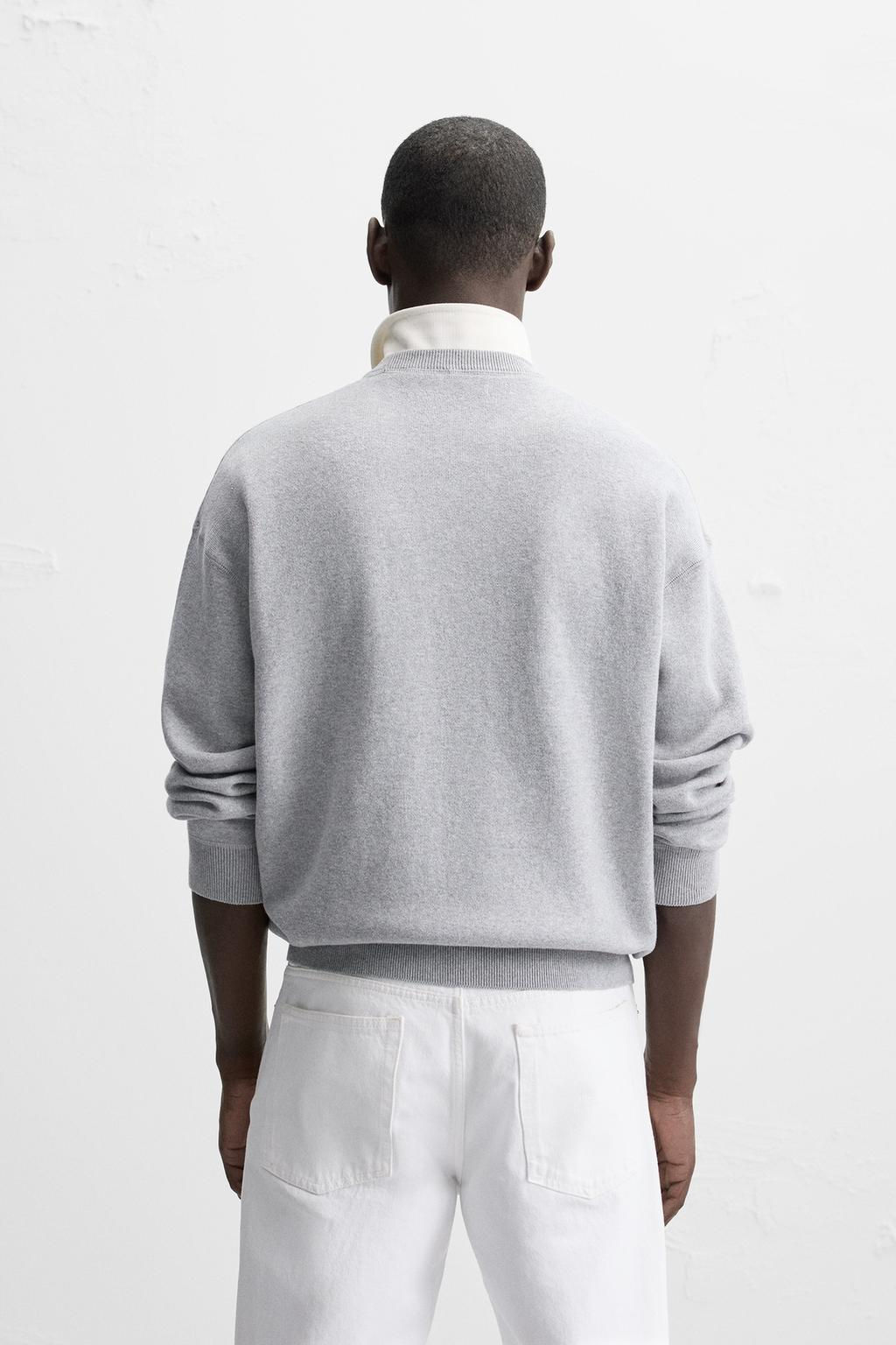 RELAXED FIT COTTON BLEND SWEATER - Zara фото 19
