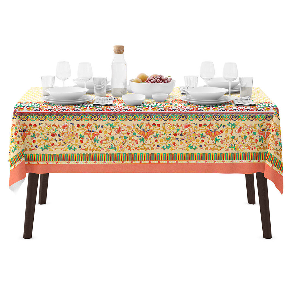 Меандр Скатерть 240х145см, длина стола до 200см, на 10-12 персон, хлопок Премиум 186г/м2, Домашняя мода (Россия)  фото 6