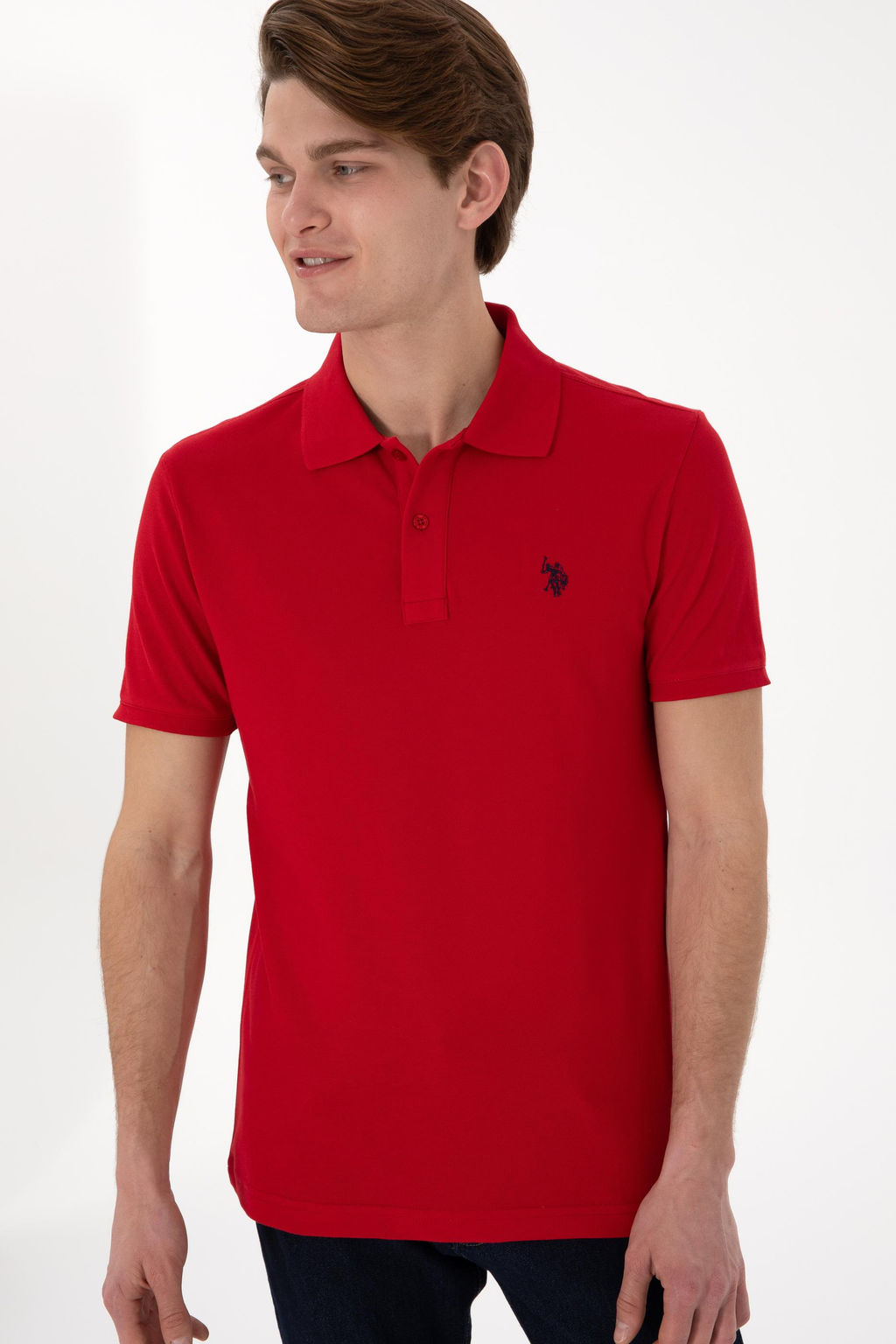 Erkek Slim Fit Polo Yaka K_rm_z_ Basic Ti__rt - U.s. polo assn фото 3