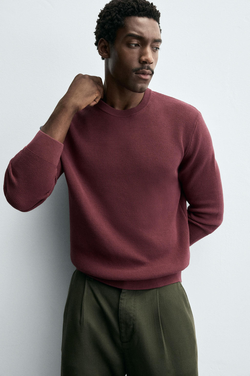 REGULAR FIT TEXTURED SWEATER - Zara фото 5