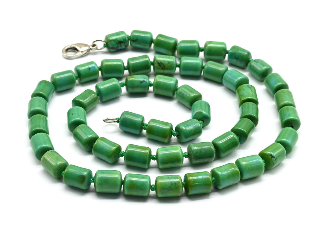 Бусы из бирюзы имитация цилиндр 6*8мм, 45см