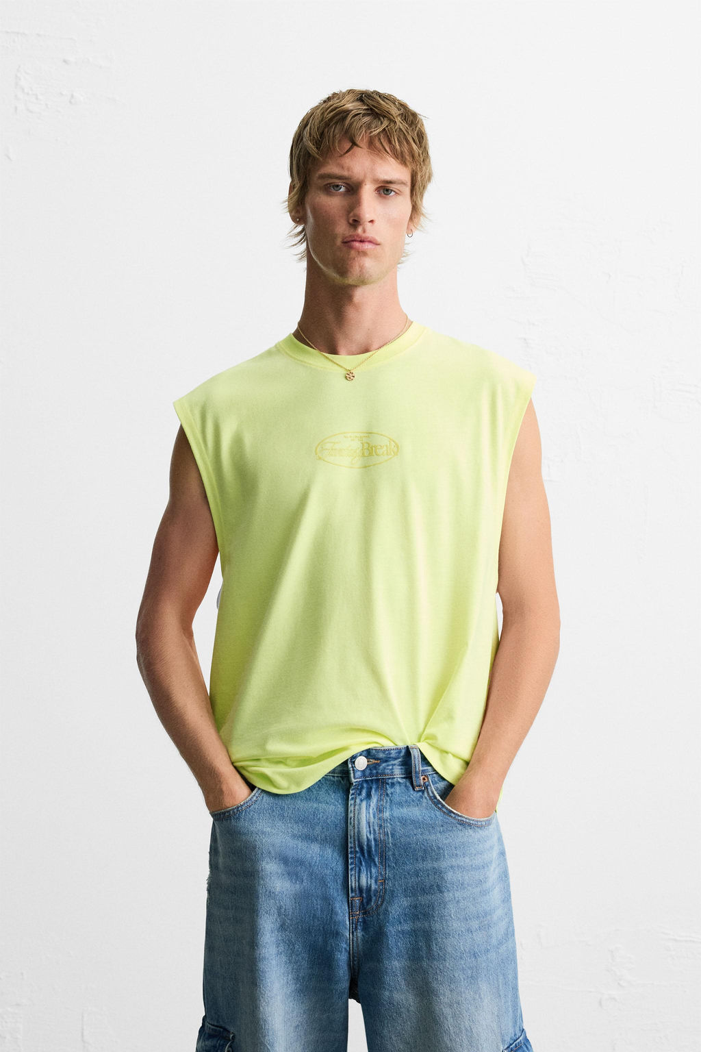 TANK TOP WITH RAISED PRINT - Zara фото 2