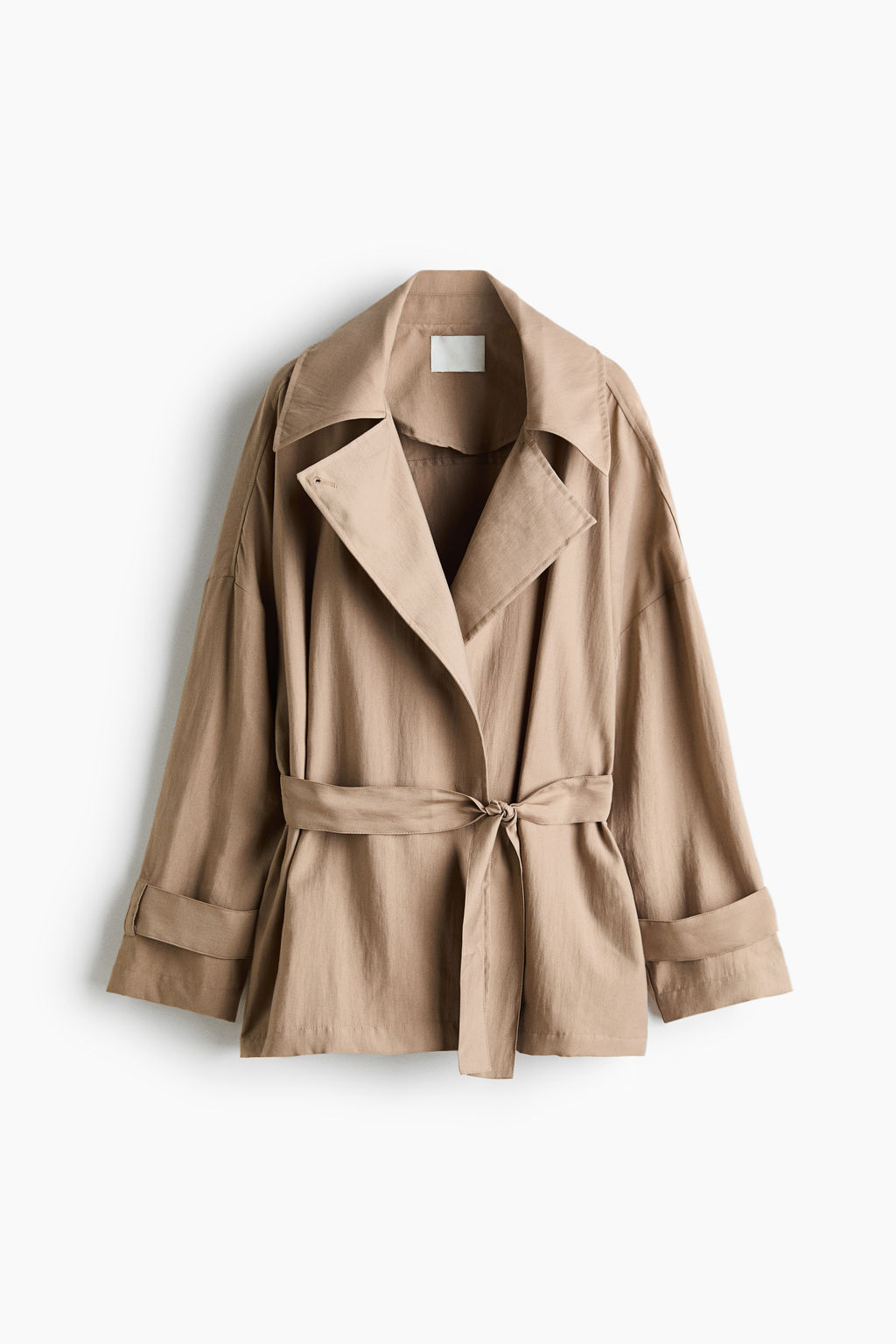 Gabardina corta en mezcla de lyocell