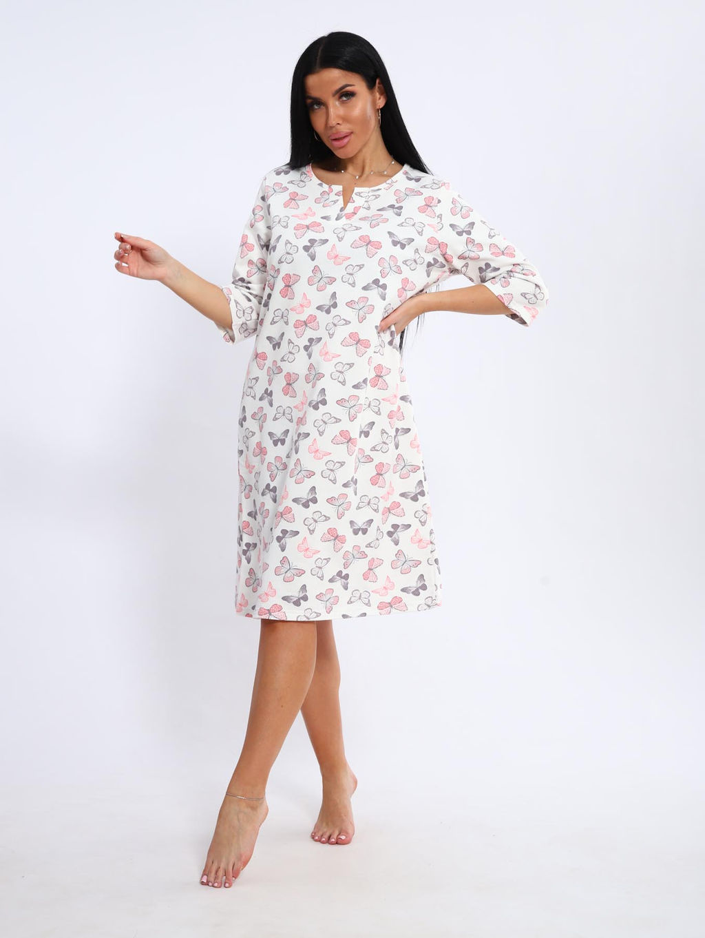 Сорочка теплая, футер с начесом (01035) - Плиона фото 94