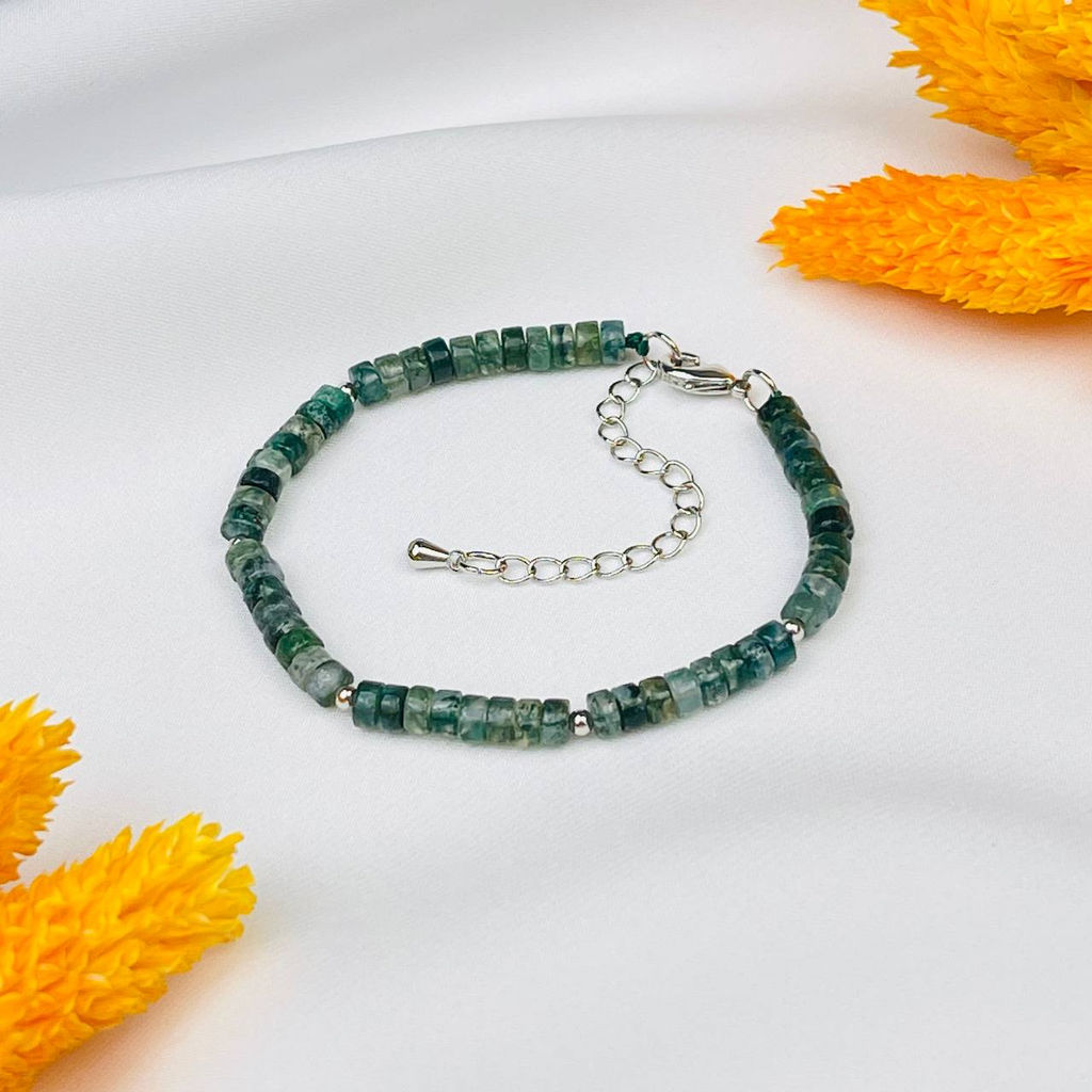 Браслет из Мохового агата 18 см +