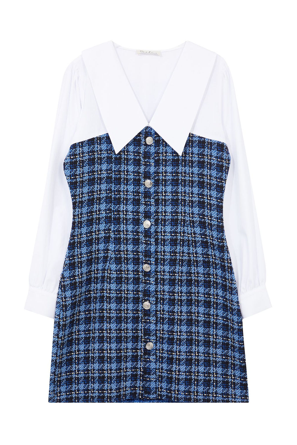 TRENDYOLMILLA Mavi Ekose / Kareli Dokuma Elbise TWOAW23EL00701  фото 24