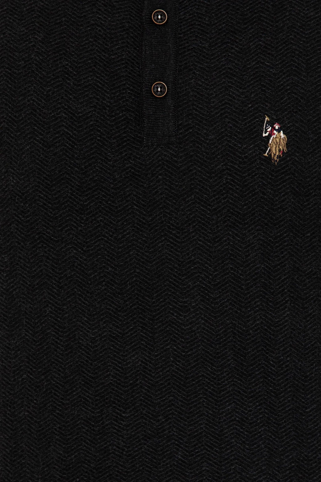 Мужской свитер антрацитового меланжа Неожиданная скидка в корзине - U.s. polo assn фото 5