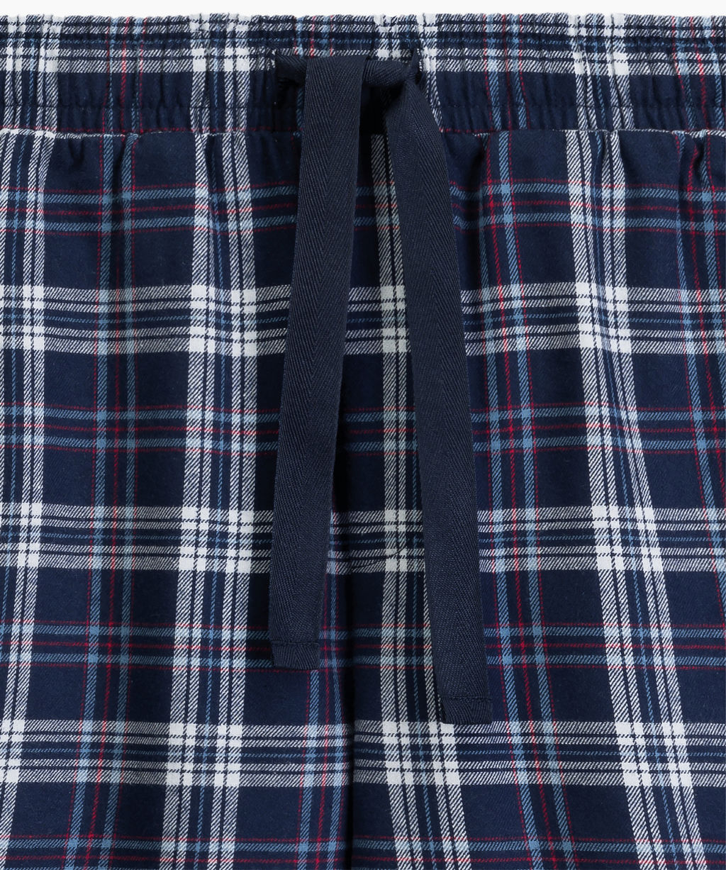 NMP-393 Пижама мужская Flannel Check голубой + темно-голубой