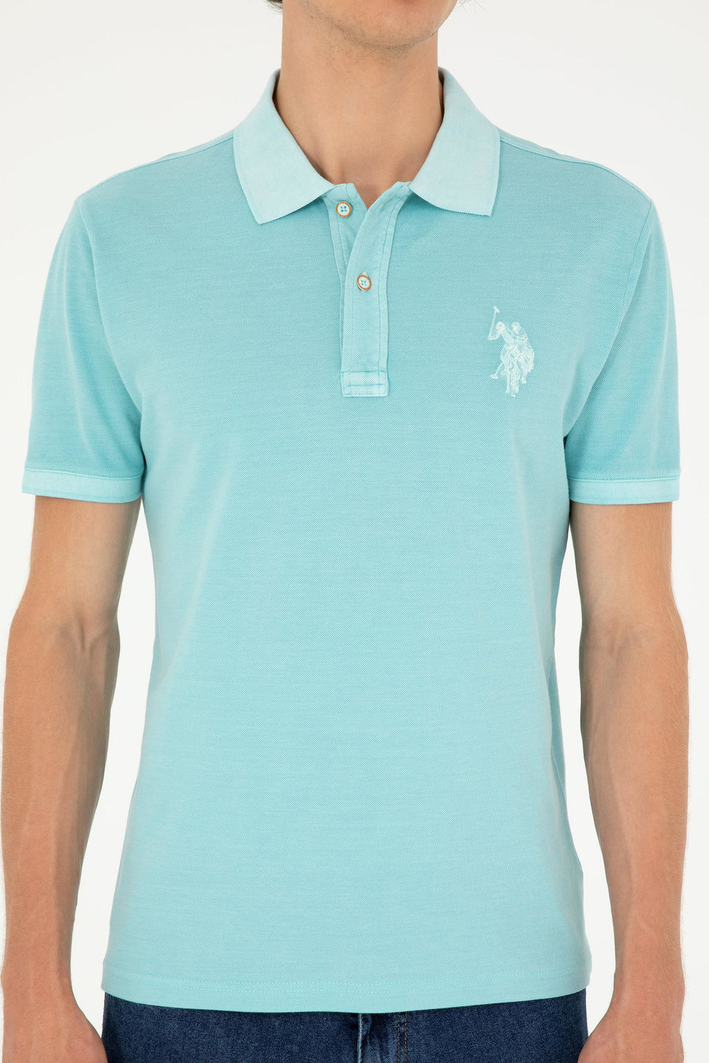 Футболка U.S. Polo Assn мятная хлопок  фото 6