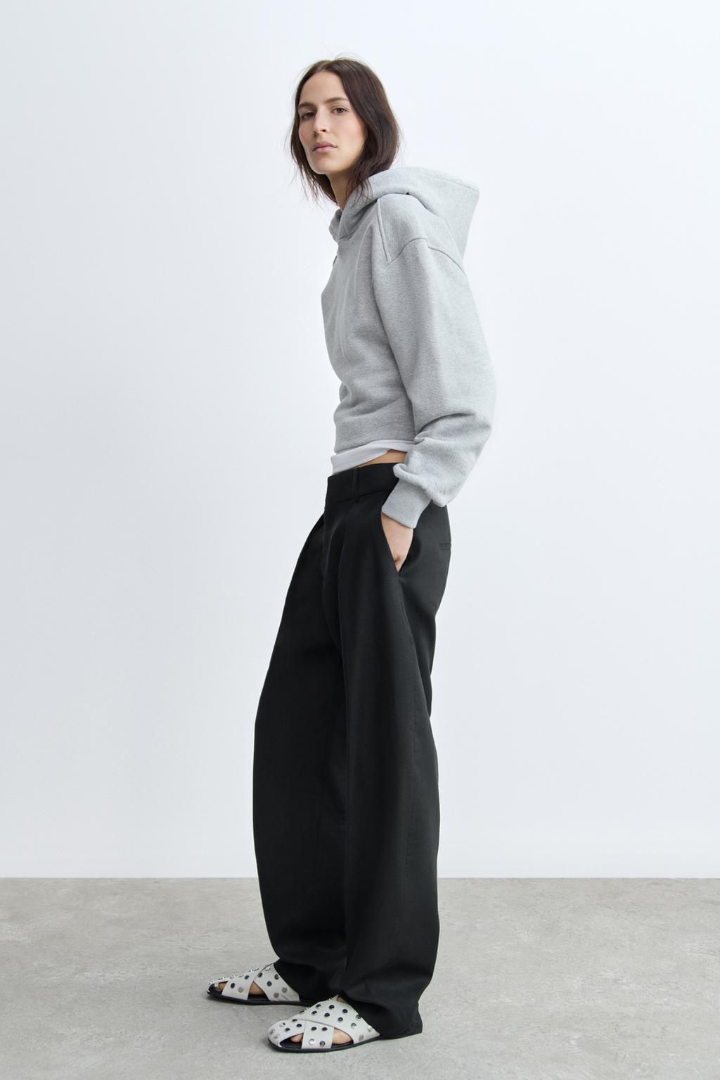 HEAVYWEIGHT PLEATED HOODIE - Zara фото 3