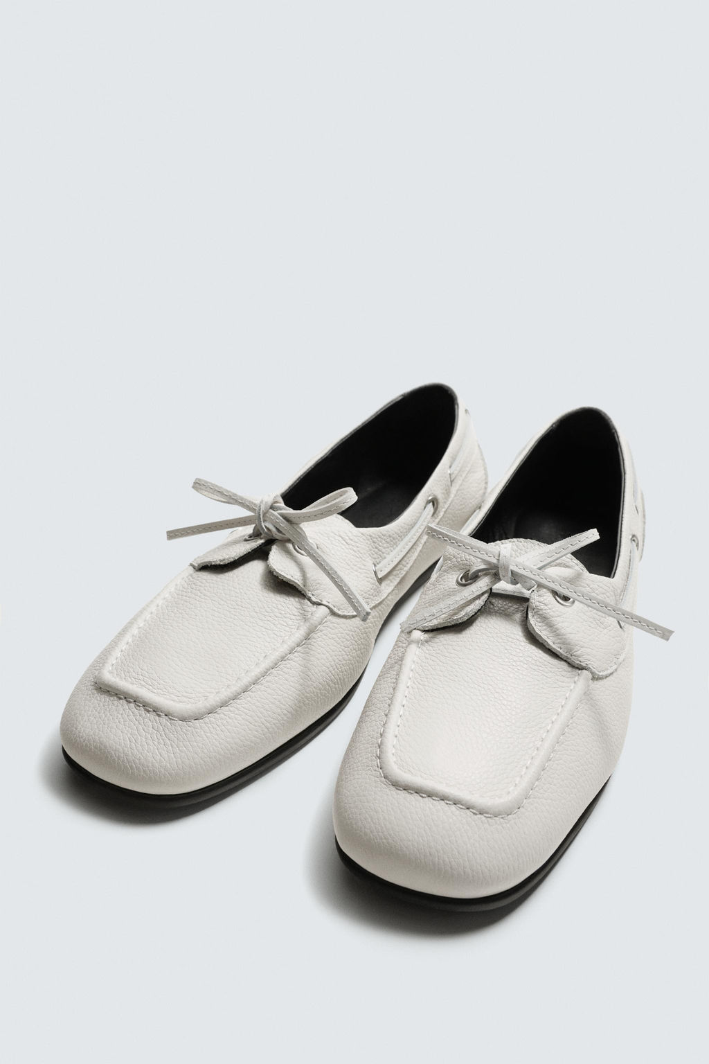 ZAPATO N?UTICO PIEL / Blanco Crudo - Zara фото 5