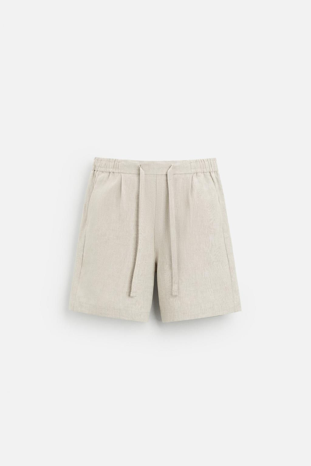 100% LINEN BERMUDA SHORTS - Zara фото 6