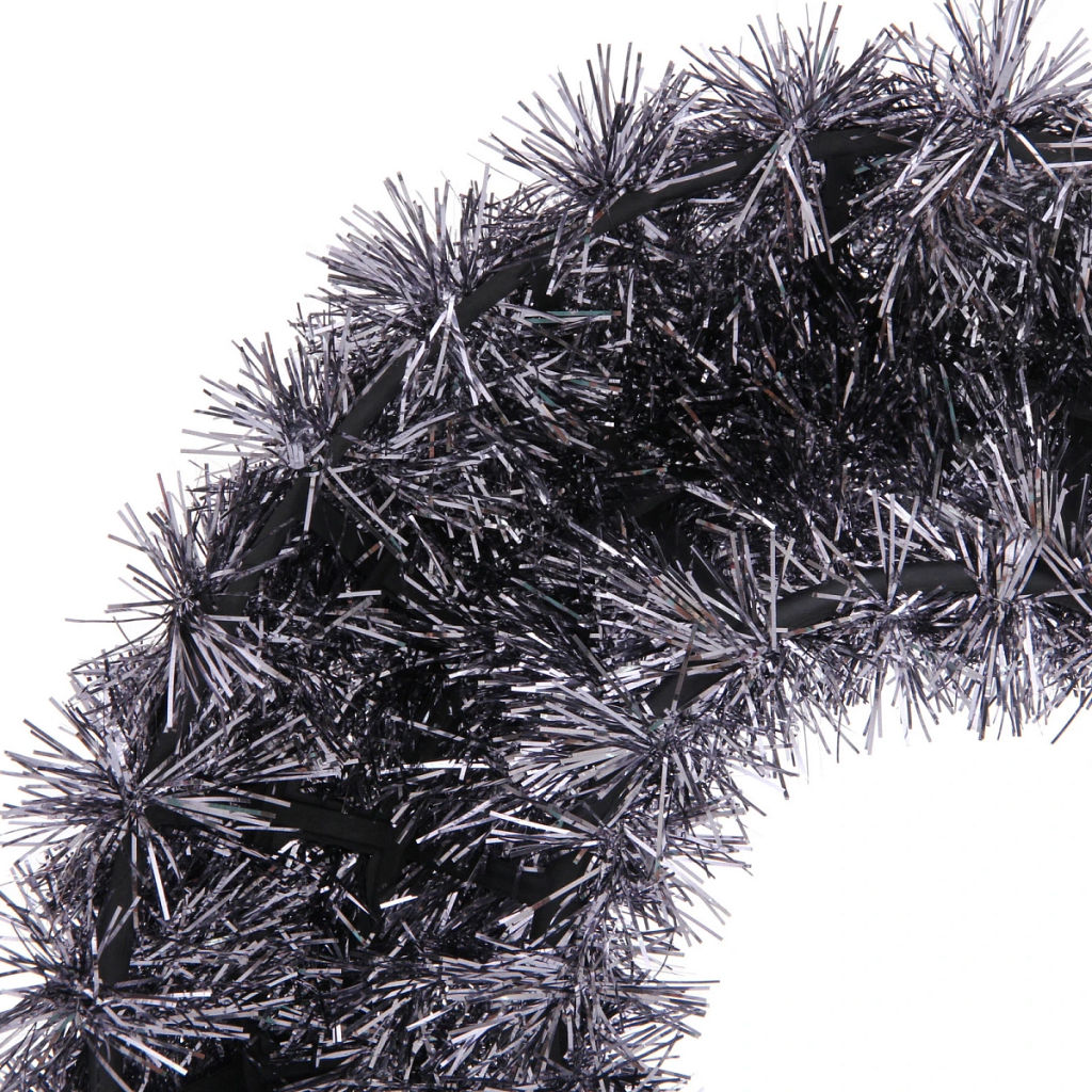 Венок декоративный TINSEL "Яркие переливы" 38 см, Графит