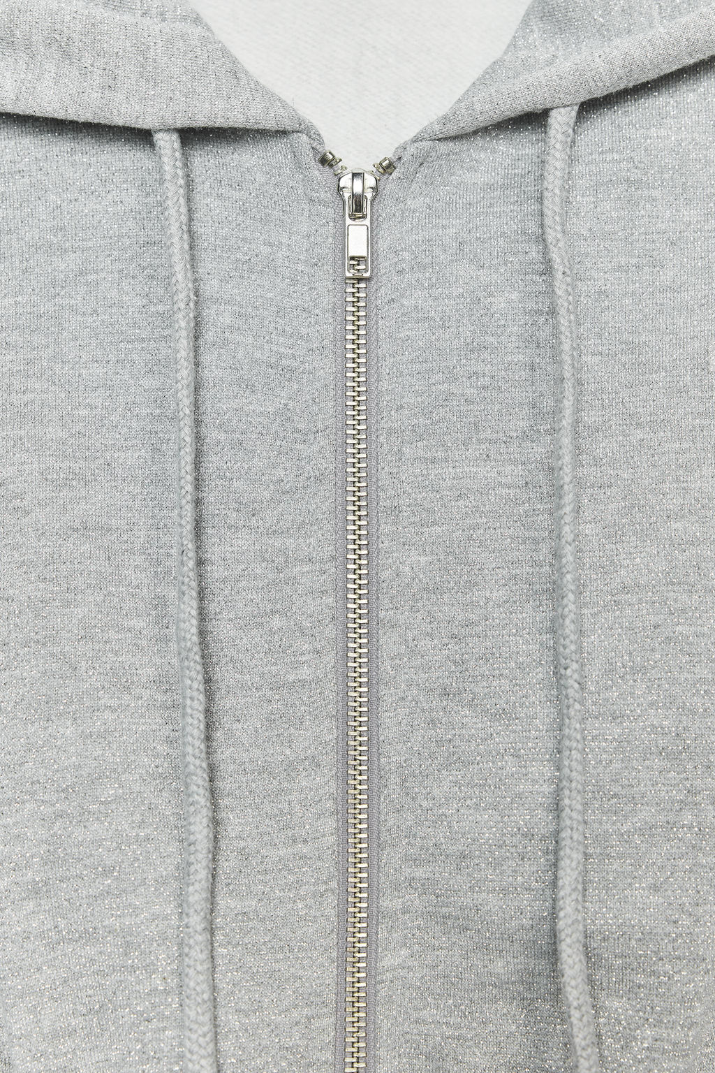METALLIC THREAD CROP HOODIE - Zara фото 8