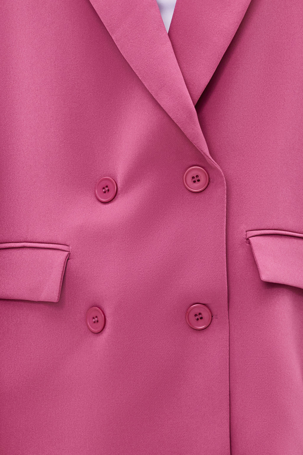 Pembe Regular Astarl? Kruvaze Kapama Dokuma Blazer Ceket TWOAW21CE0264