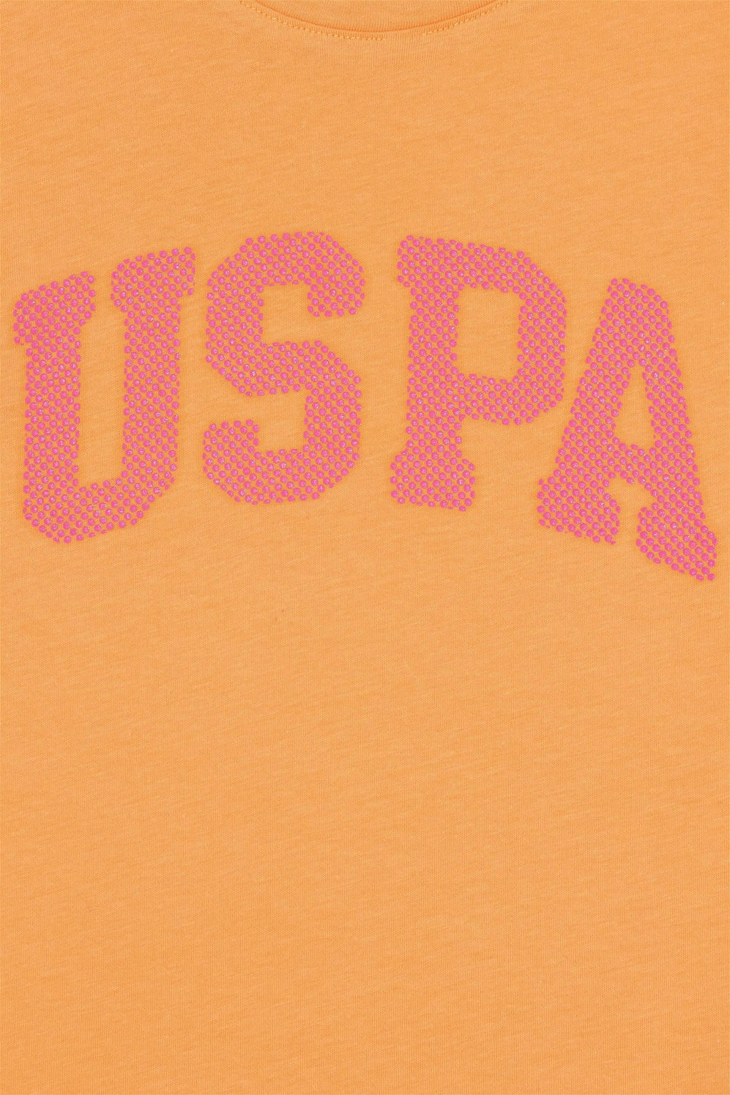 Оранжевая базовая футболка для девочек - U.s. polo assn фото 6