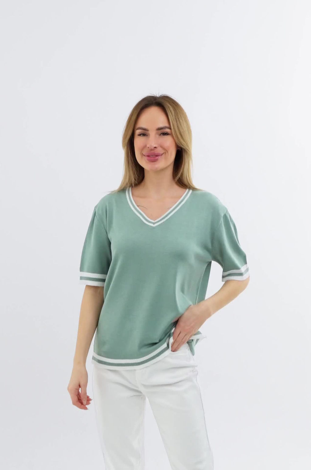 Женская футболка из вязаного трикотажа Happy Fox  фото 2