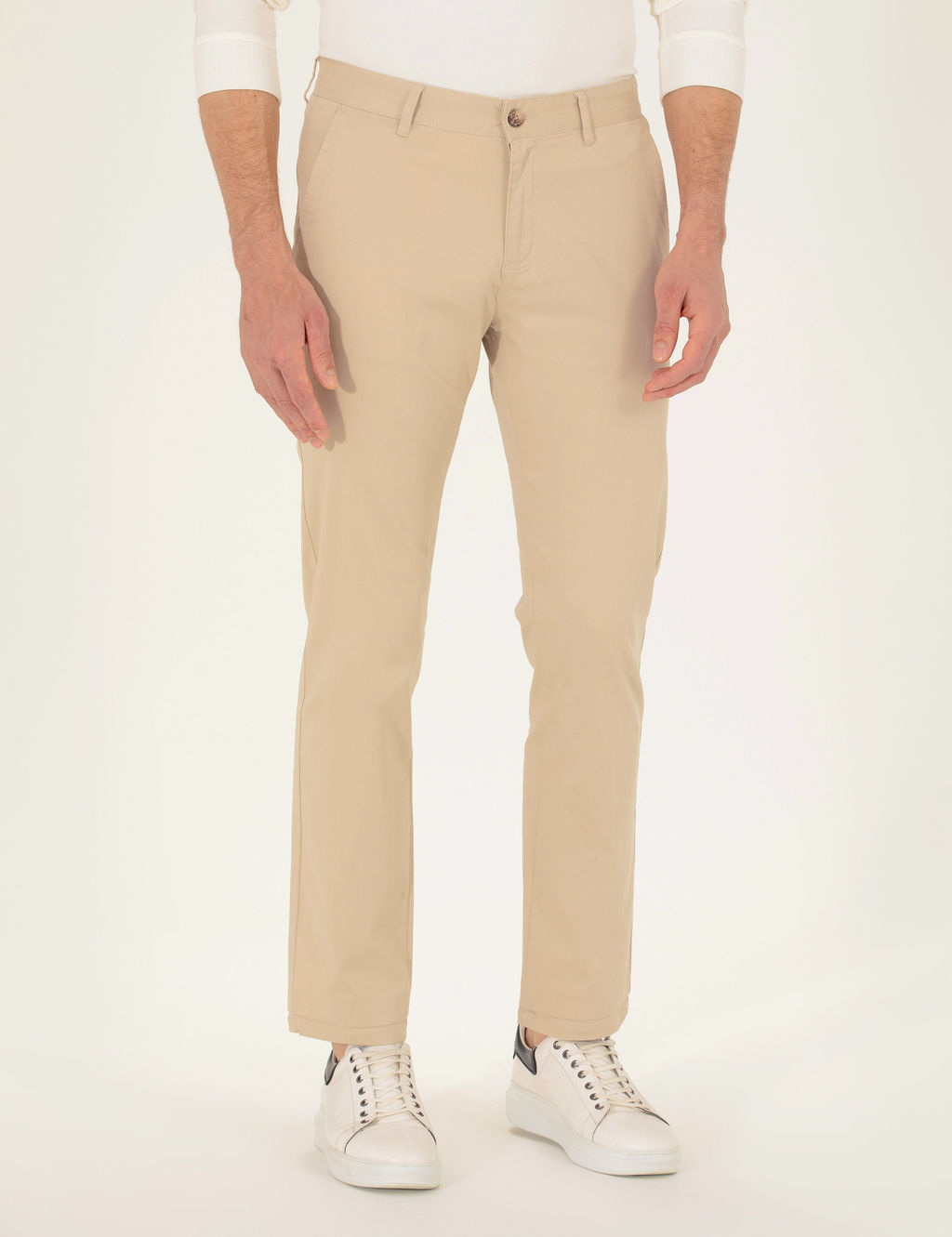 Camel Regular Fit Basic Kanvas Pantolon