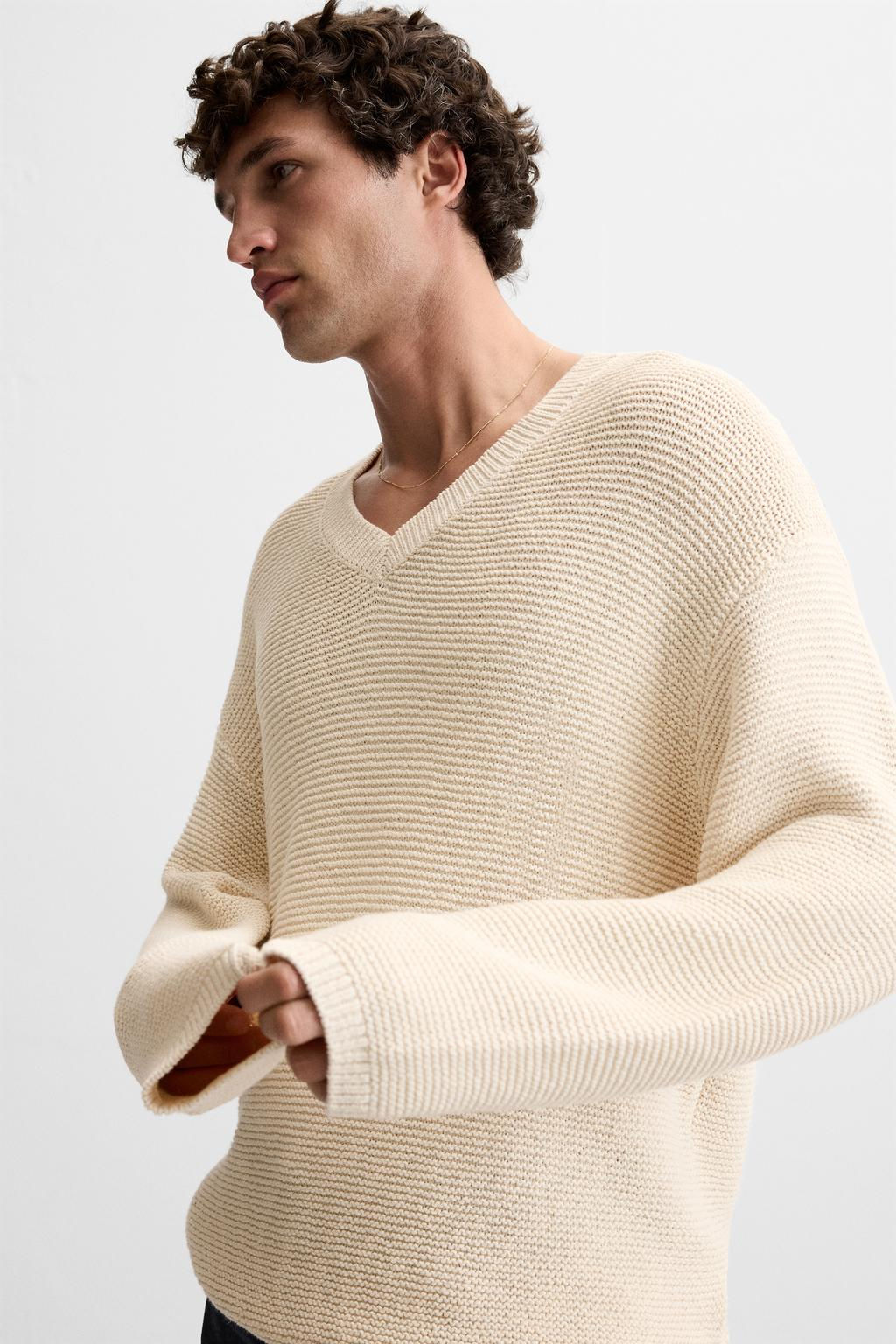 TEXTURED KNIT SWEATER - Zara фото 5