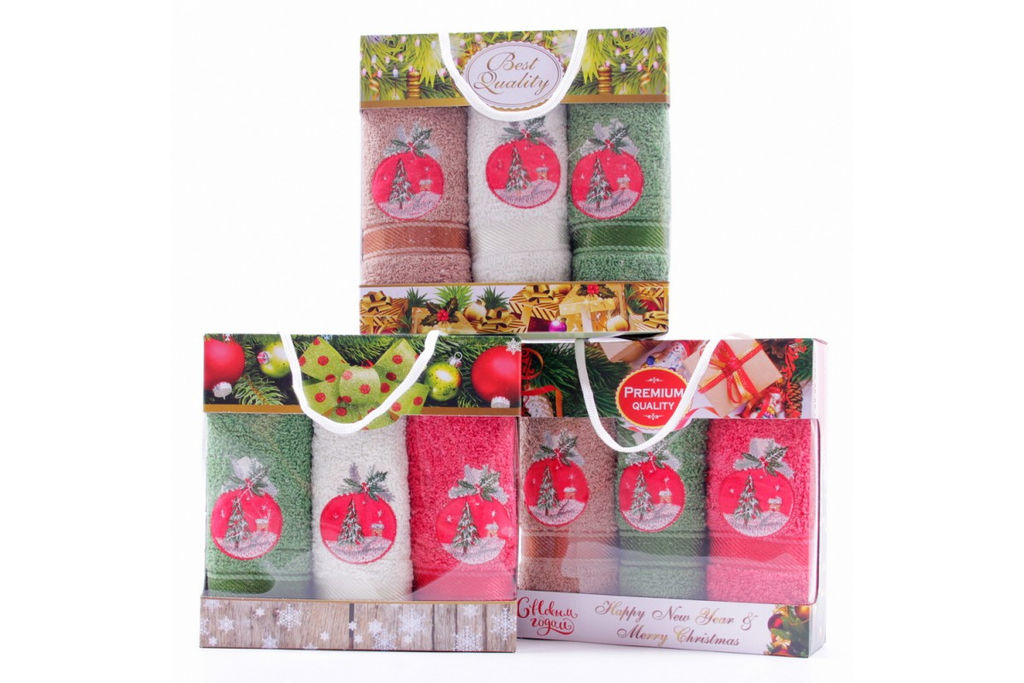 Набор полотенец махровых Гирлянда WR37 в сумочке МР+МР+МР