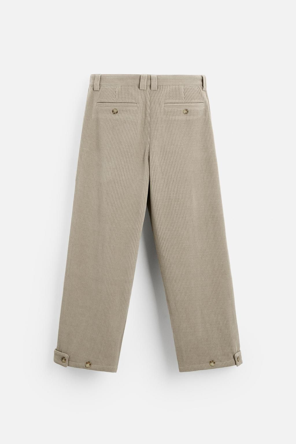 WIDE FIT CORDUROY TROUSERS - Zara фото 8