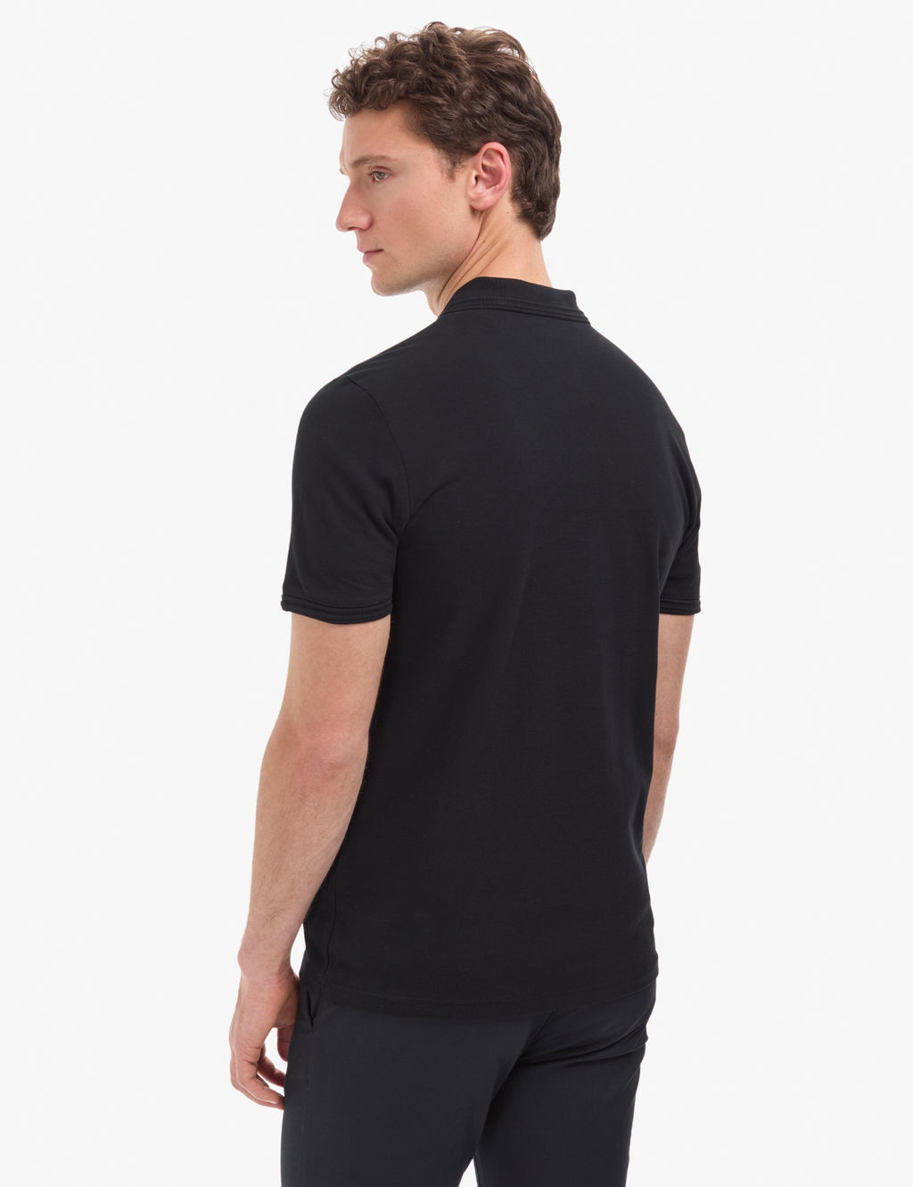Siyah Regular Fit %100 Pamuk K_vr_lmaz Polo Yaka Basic Ti__rt