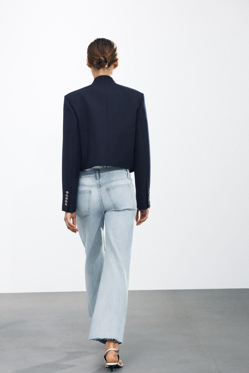 ZW COLLECTION LOW-RISE CROPPED FLARE JEANS - Zara фото 2