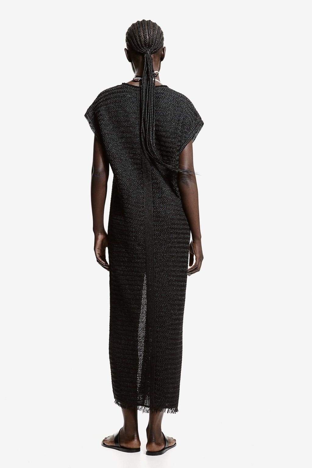 Vestido caftan efecto rafia - H&m фото 5