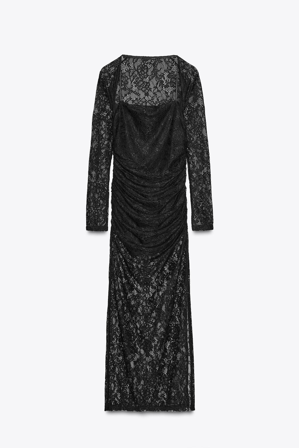 LACE MIDI DRESS WITH CUFFS - Zara фото 14
