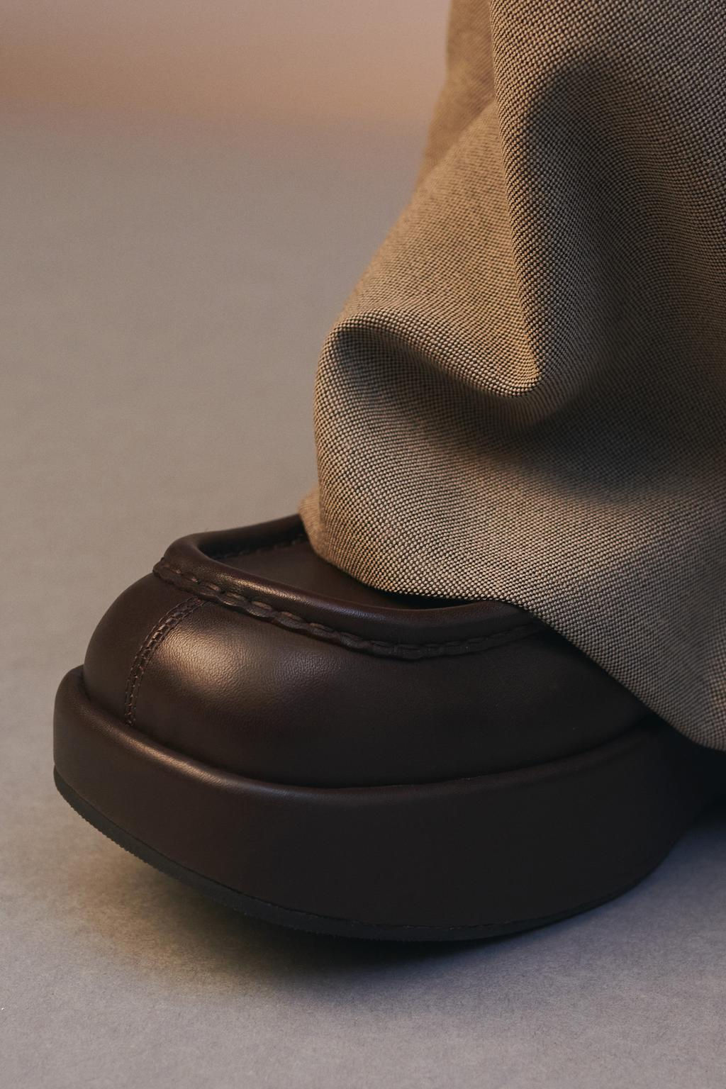LEATHER LOAFERS - LIMITED EDITION - Zara фото 3