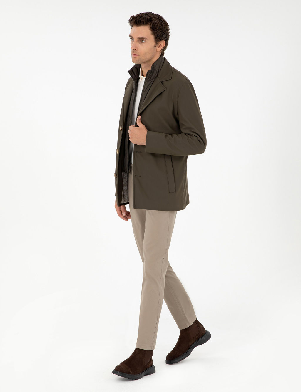 Норковые брюки узкого кроя из парусины - Cacharel фото 3