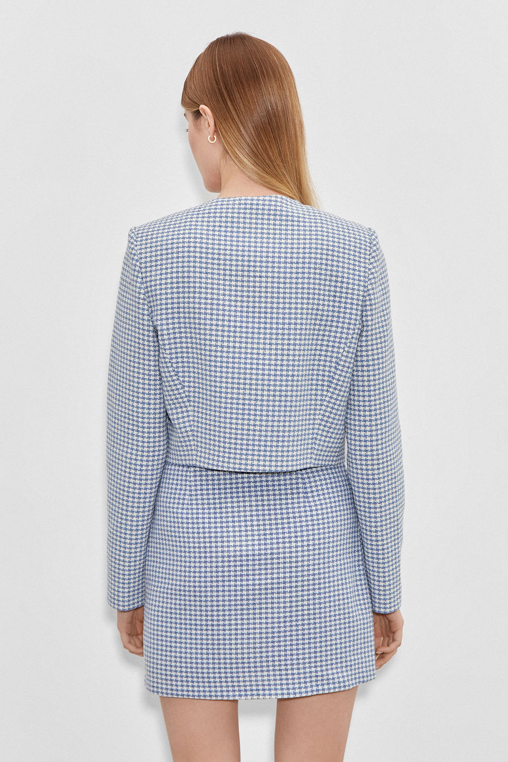 Жакет укороченный из твида с клапанами - Mollis фото 6