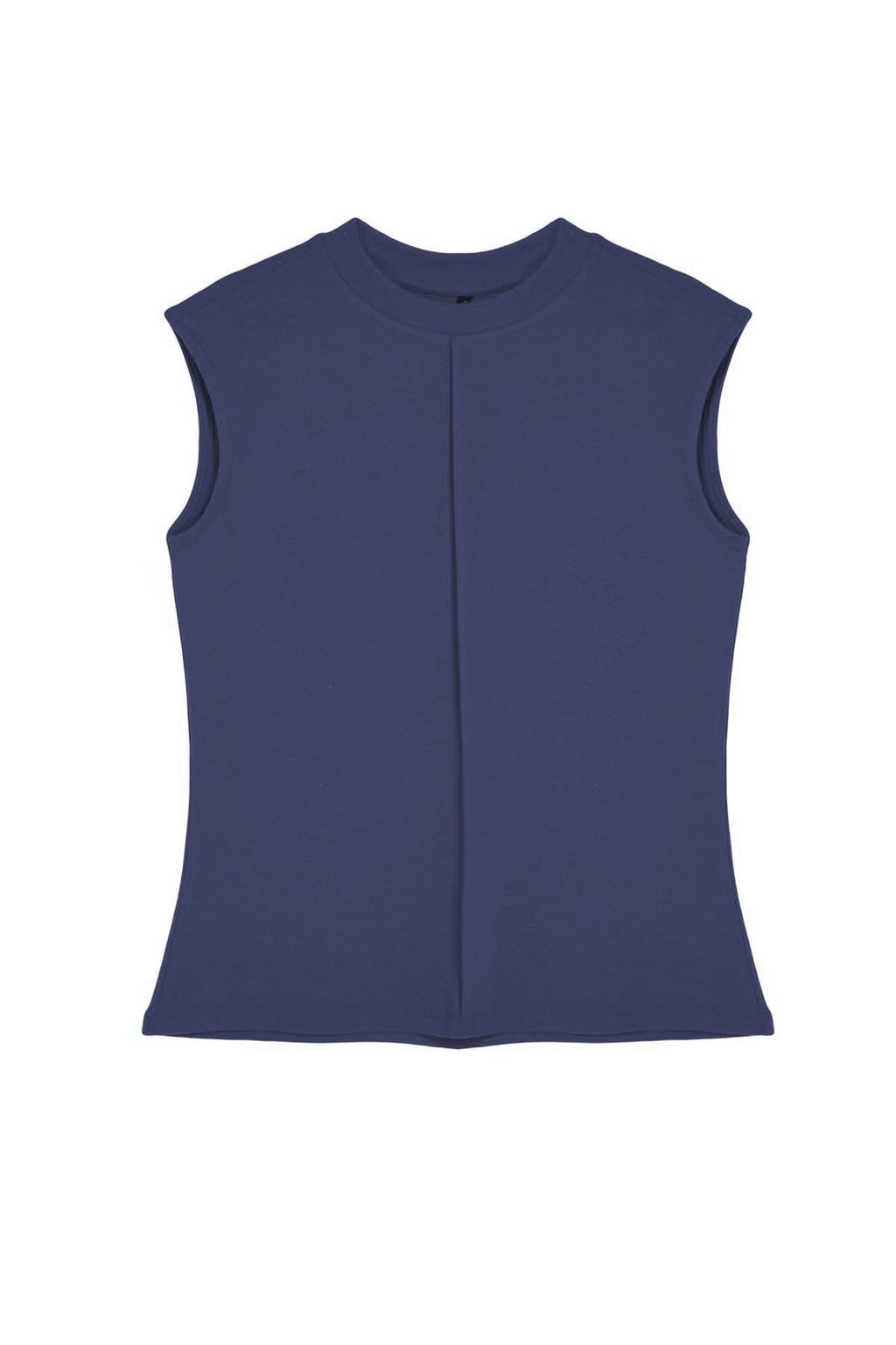 Indigo Viskoz/Yumusak Kumas Fitted/Vucuda Oturan Esnek Orme Bluz TWOSS24BZ00432