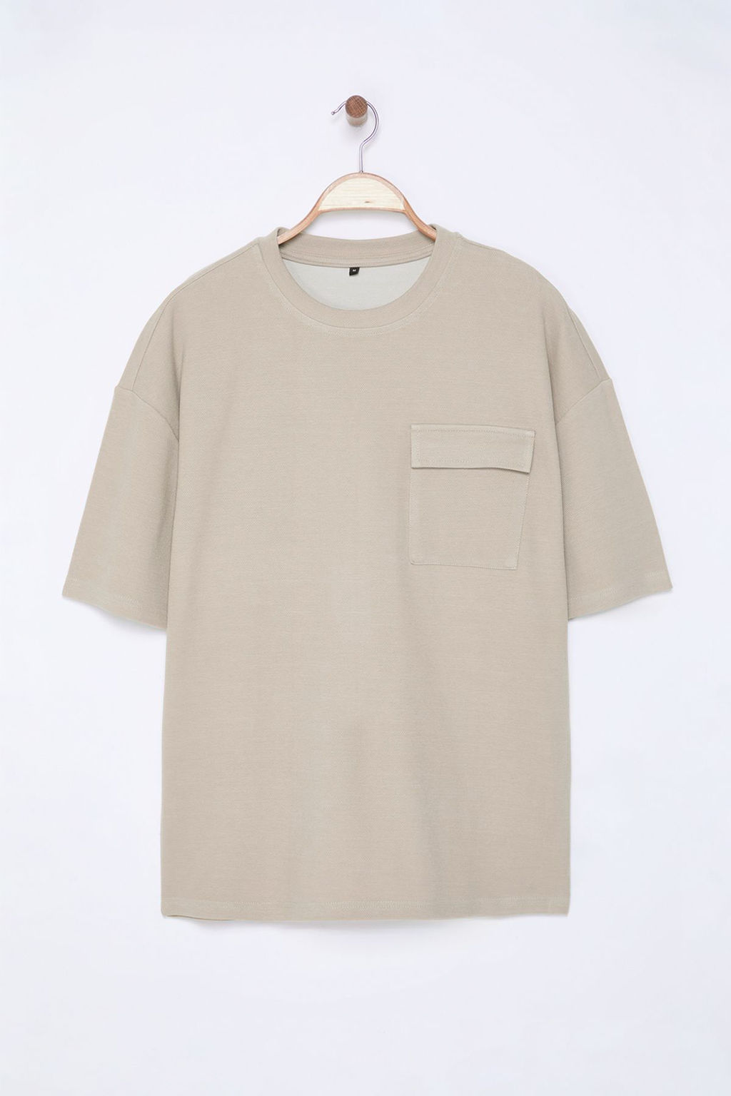 TRENDYOL MAN Haki Oversize/Genis Kesim Dokulu Cep Detayl? K?sa Kol Premium T-shirt TMNSS25TS00061 - Trendyolmilla фото 6