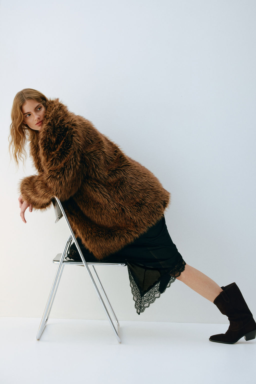 Botas cowboy de ante a media pierna - H&m фото 4