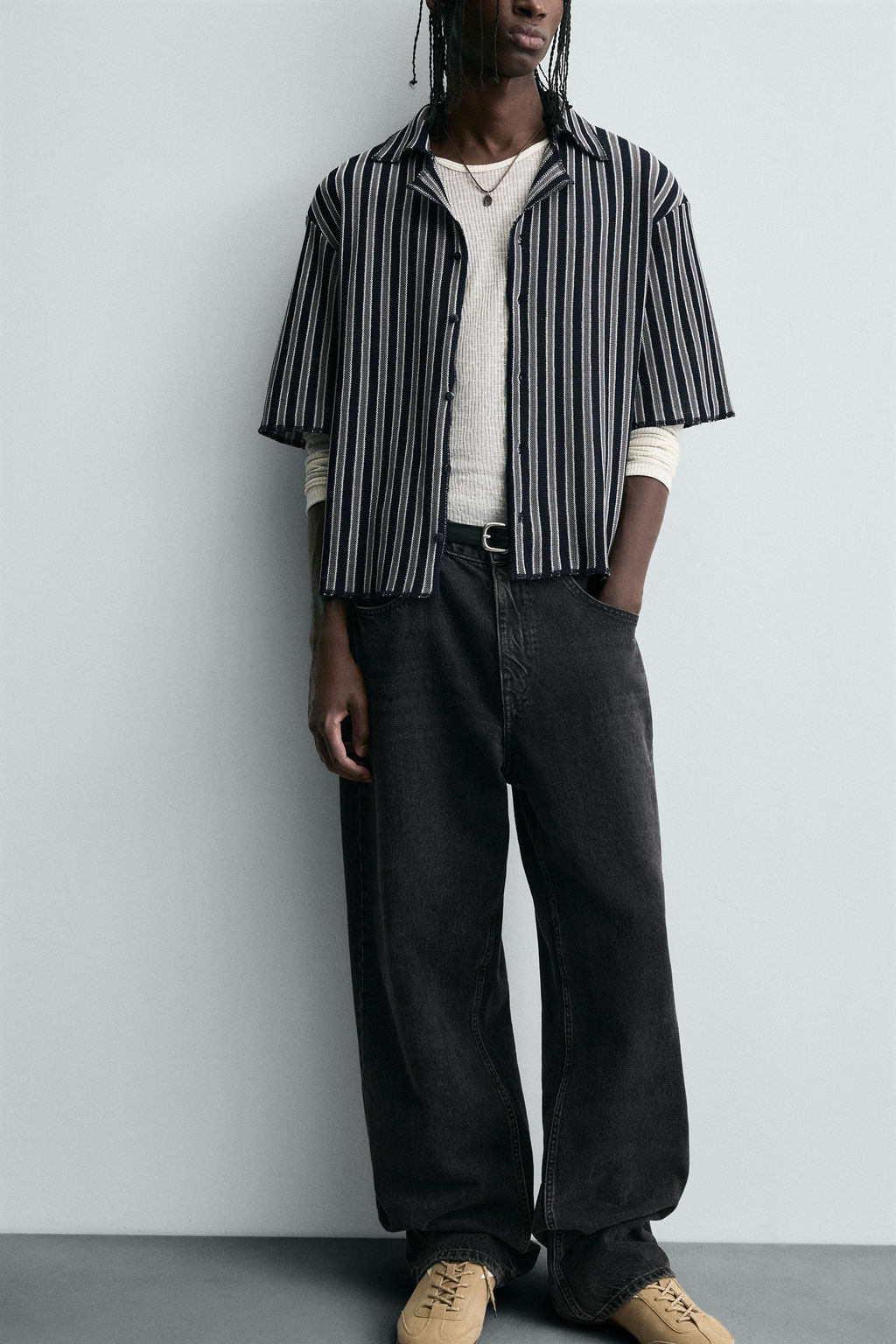 STRIPED JACQUARD SHIRT - Zara фото 5
