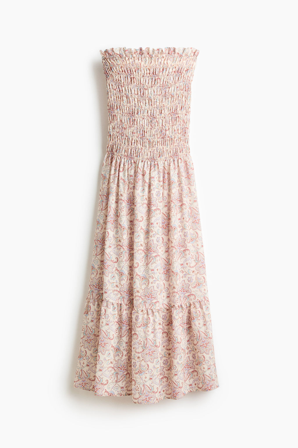 Vestido bandeau con cuerpo nido de abeja - H&m фото 9