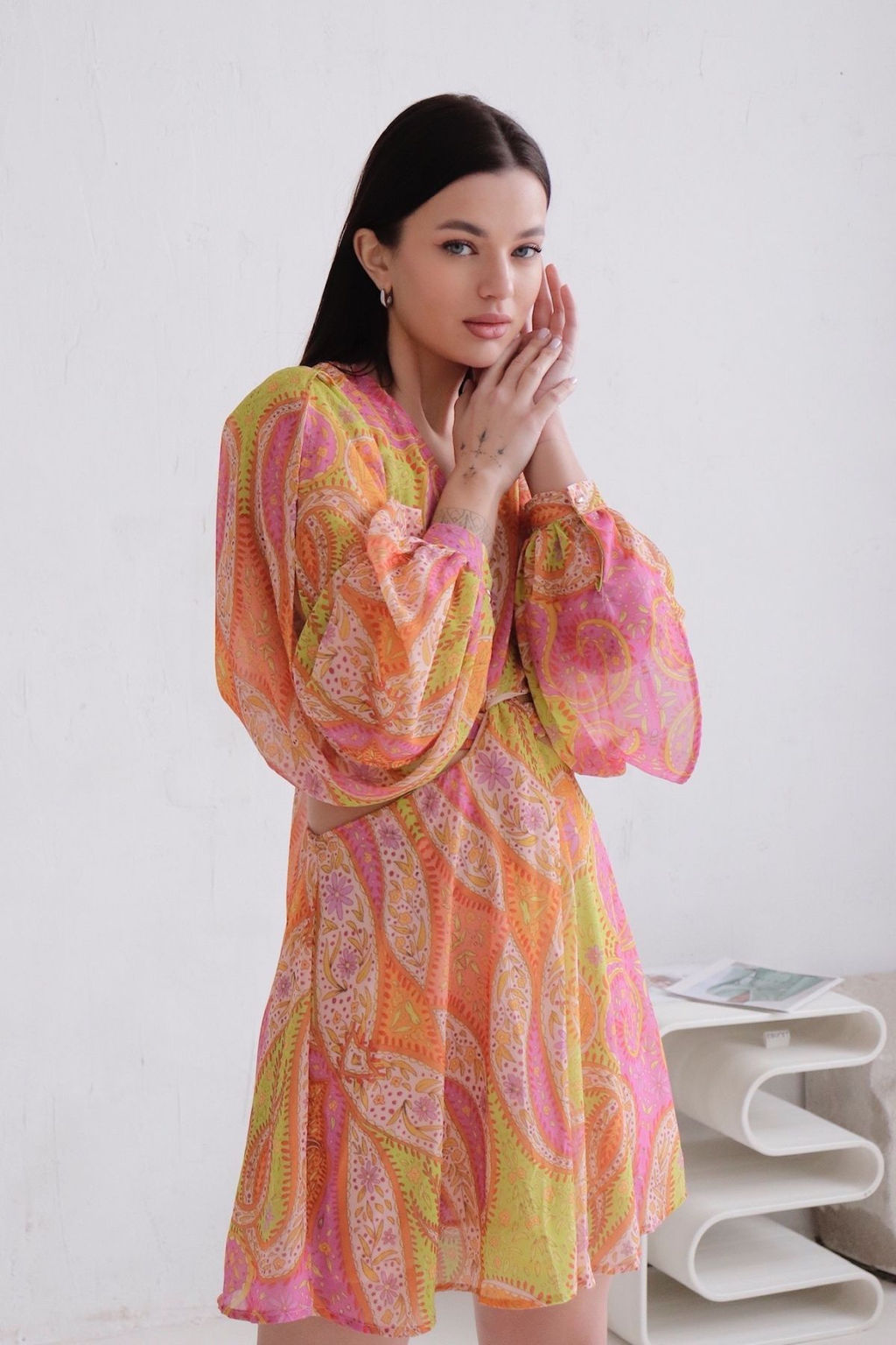 Платье оригинального кроя с драпировкой по лифу - Martichelli фото 5