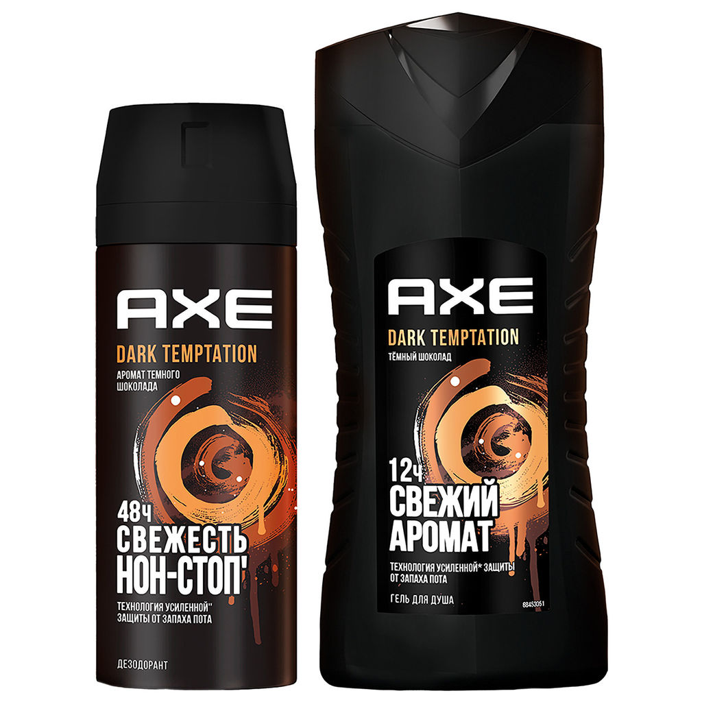 AXE набор ДАРК ТЕМПТЕЙШН 2024 (део-спрей 150мл+гель д/душа 250мл)