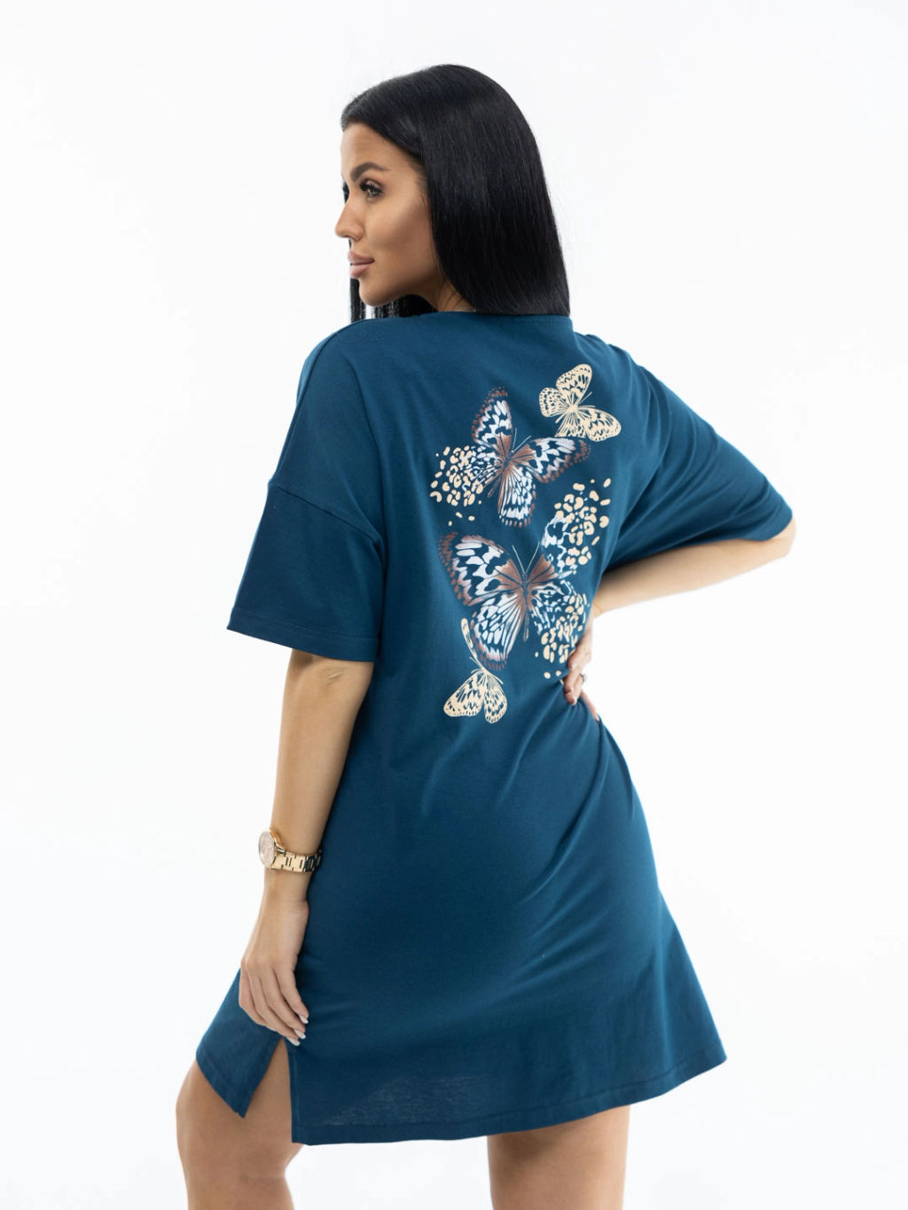 Туника женская, цвет зеленый